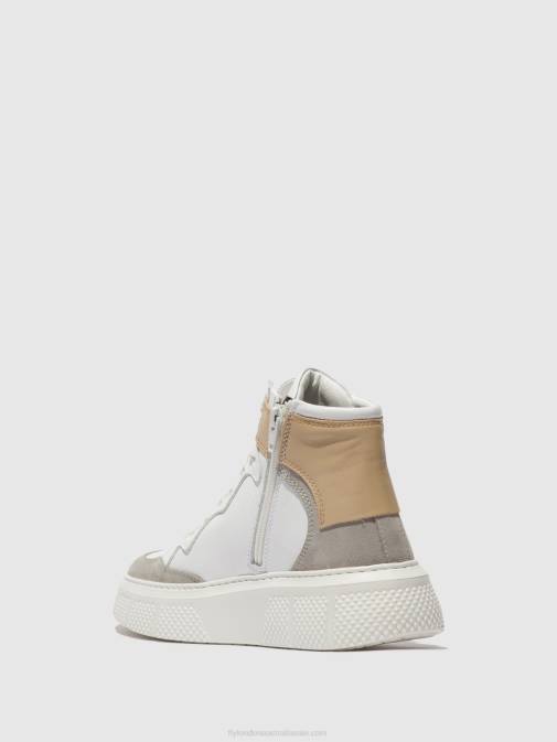 CONCRETE/WHITE/BEIGE XX0D735 Lace-up Trainers EPPE531 Fly London Women