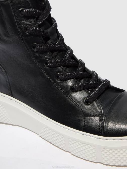 DUBLIN BLACK (WHITE SOLE) XX0D764 Lace-up Trainers ERBY484 Fly London Women