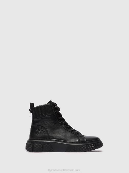 DUBLIN BLACK XX0D762 Lace-up Trainers ERBY484 Fly London Women
