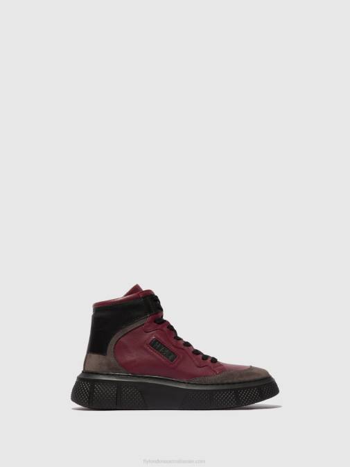 GREY/WINE/BLACK