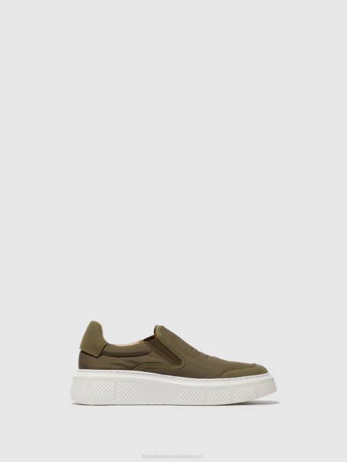 KHAKI XX0D753 Slip-on Trainers ELIN509 Fly London Women
