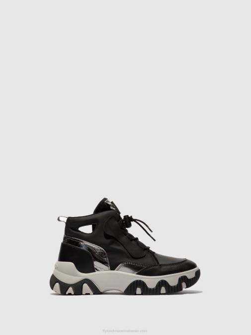 MULTI BLACK XX0D771 Hi-Top Trainers FENY633 Fly London Women