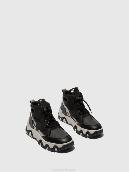 MULTI BLACK XX0D771 Hi-Top Trainers FENY633 Fly London Women