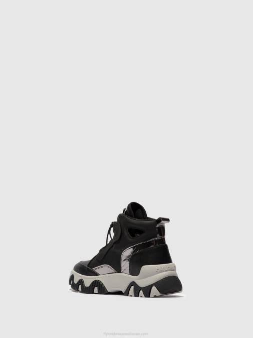 MULTI BLACK XX0D771 Hi-Top Trainers FENY633 Fly London Women