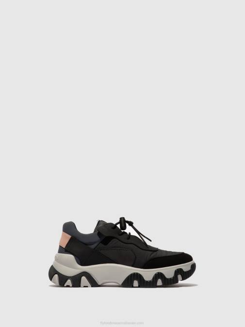 MULTI BLACK XX0D772 Elasticated Trainers FIAN634 Fly London Women