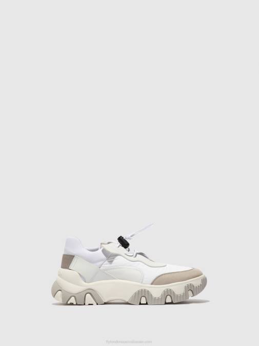 MULTI OFFWHITE XX0D769 Elasticated Trainers FIAN634 Fly London Women