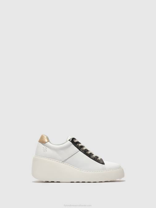WHITE/GRAPHITE/MYNT XX0D718 Lace-up Trainers DELF580 Fly London Women