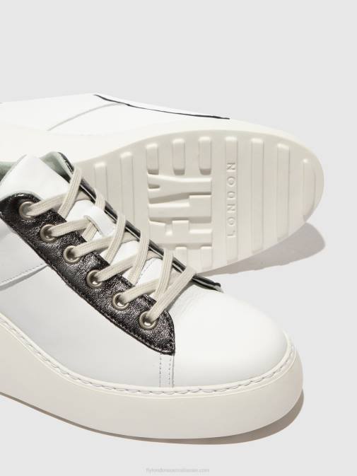 WHITE/GRAPHITE/MYNT XX0D718 Lace-up Trainers DELF580 Fly London Women