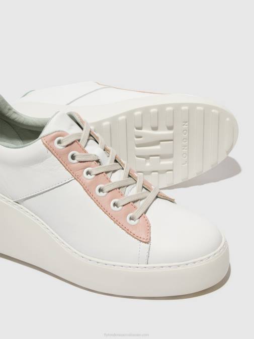 WHITE/NUDE/MINT XX0D713 Lace-up Trainers DELF580 Fly London Women