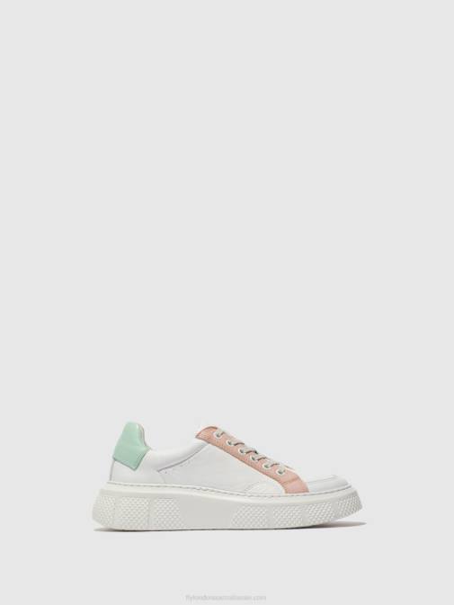 WHITE/NUDE/MYNT XX0D758 Lace-up Trainers EMMY510 Fly London Women
