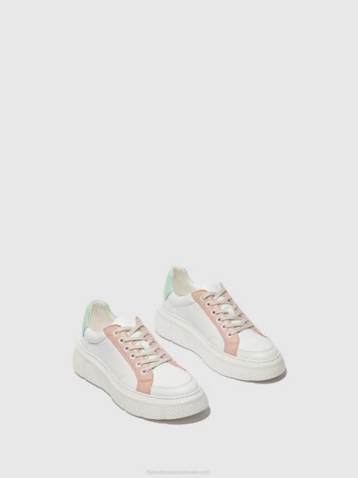 WHITE/NUDE/MYNT XX0D758 Lace-up Trainers EMMY510 Fly London Women