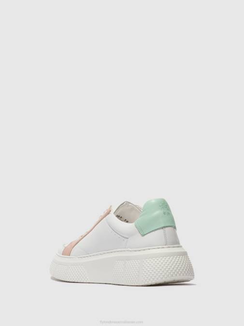 WHITE/NUDE/MYNT XX0D758 Lace-up Trainers EMMY510 Fly London Women